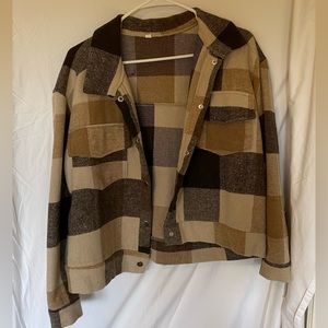 shades of brown flannel jacket